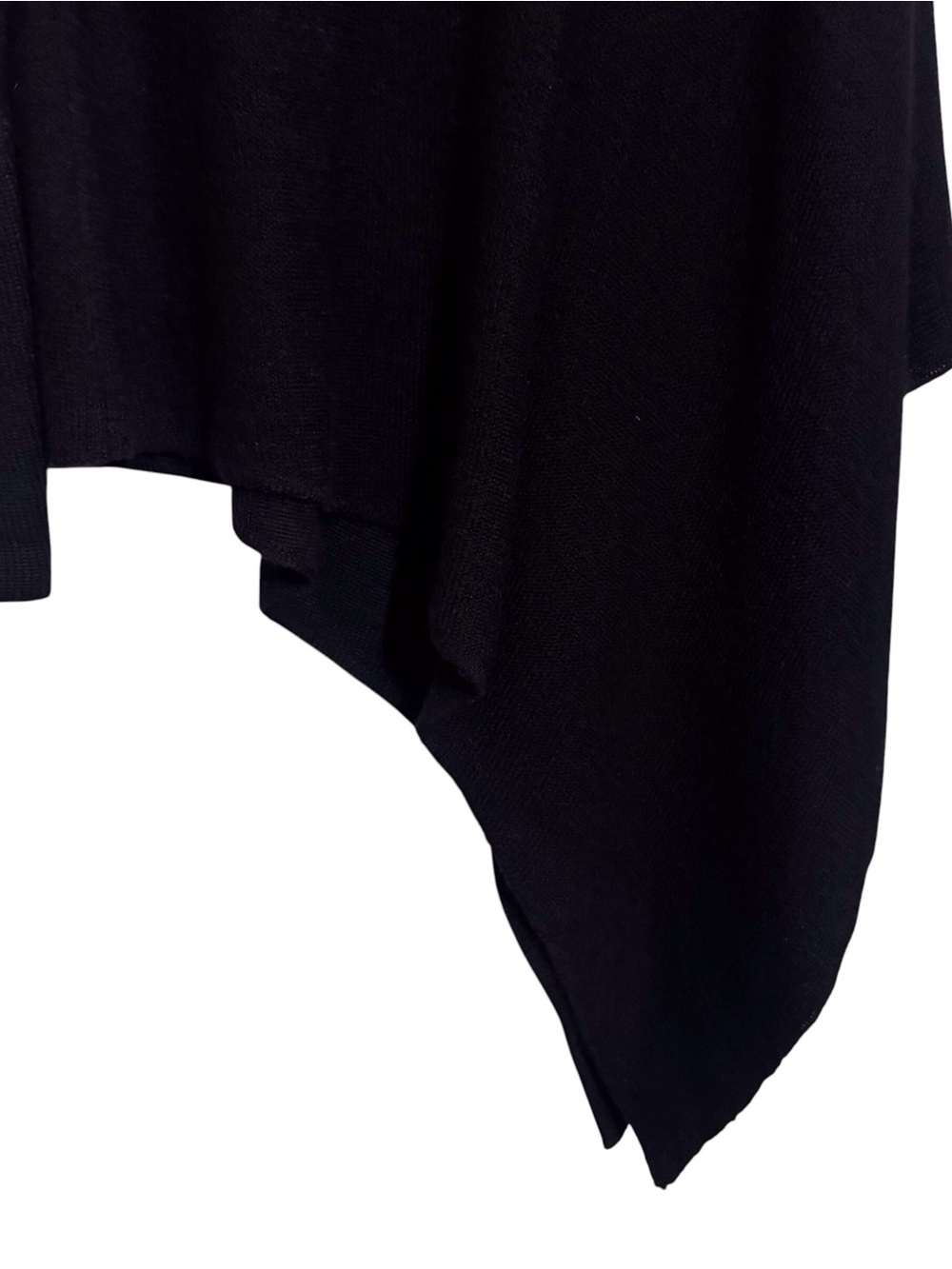 Helmut Lang Size Small Black Asymmetrical Alpaca Poncho Sweater Cozy Designer - Picture 4 of 7